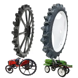 Tarım traktör monte güç püskürtücü demir katı tekerlekler jant ile havasız lastikler