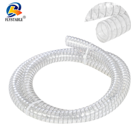 Tuyau flexible en PVC avec armature en fil d'acier, diamètre personnalisé, durable, multi-usages, pour pompe à eau industrielle, fourni directement par le fabricant