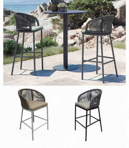 Wholesale Modern Outdoor Garden Furniture Cheap Rope Bar <b>Stool</b> and High <b>Table</b> for <b>Dining</b> Hotels and Parks - Product Image 3