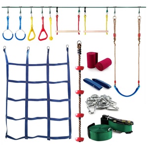 Giban, usine de source de <span class=keywords><strong>Ninja</strong></span> slack line, Course d'obstacles <span class=keywords><strong>Ninja</strong></span> <span class=keywords><strong>Slackline</strong></span> de 50 pieds, équipement de jeu en plein air pour enfants - Product Image 2