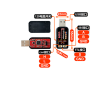 Convertidor de Señales Multifunción LC U2D3 USB-CAN/TTL/RS485 con LED RGB para Depuradores, Programadores y Emuladores de Linux/Win10