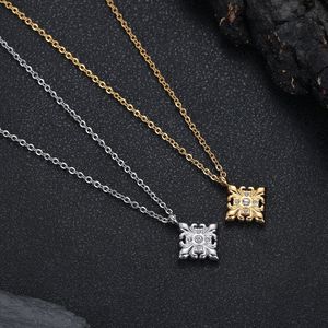 Gargantilla de Acero Inoxidable con Colgante de Iris para Mujer, Collar Minimalista de Lujo en Plata Pulida Sólida Chapada en Oro, Hipoalergénico - Product Image 3