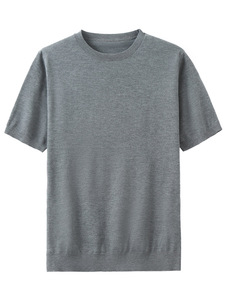 T-shirts <span class=keywords><strong>en</strong></span> coton <span class=keywords><strong>lyocell</strong></span> de tencel de laine mérinos pour hommes T-shirt confortable <span class=keywords><strong>en</strong></span> laine décontracté coupe ajustée - Product Image 3