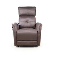 Fauteuil inclinable électrique en cuir avec poche latérale pour personnes âgées, mobilier de maison