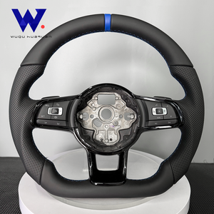 Volant en cuir perforé pour Volkswagen <span class=keywords><strong>Golf</strong></span> R <span class=keywords><strong>GTI</strong></span> GTS GTD GTE <span class=keywords><strong>Polo</strong></span> <span class=keywords><strong>GTI</strong></span> Mk6 et Mk7 <span class=keywords><strong>Polo</strong></span> B6 B7 B8 <span class=keywords><strong>GTI</strong></span> R Mk6 Sport - Product Image 1