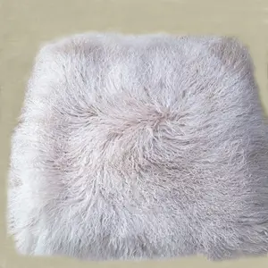 dyed pink tibet lamb fur pillow real mongolian sheepskin fur pillow cushions