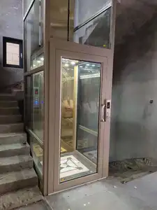 Edelstahl-Wohnstuhl Heimaufzug hydraulisch im Freien drahtloser Aufzug geräuschfrei kleiner Heimaufzug