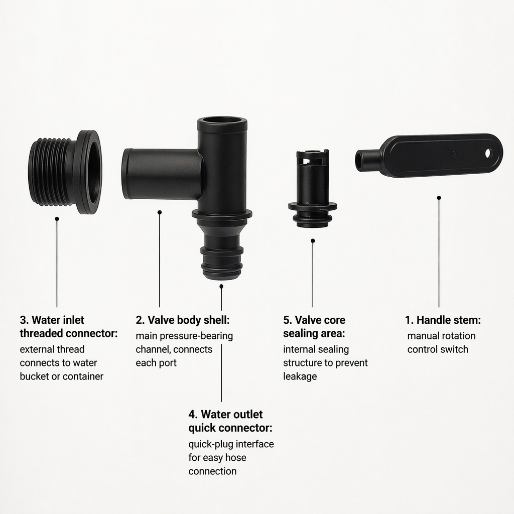 IBC Tank Adapter IBC Tank Fittings S60X6 FEMALE Water Tank Adapter And Plastic Tap Accessory Combination · image 3
