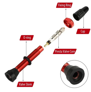 Valves Presta <span class=keywords><strong>Tubeless</strong></span> en alliage pour vélo 40mm 44mm 48mm 60mm 80mm Tiges avec outil de démontage du noyau de la <span class=keywords><strong>valve</strong></span> pour pneus de vélo de route MTB - Product Image 4