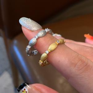 Anillo de Plata de Ley S925 con Diseño de Flor de Mijo y Diamantes, Estilo de Lujo Ligero de Alta Gama para Mujer - Product Image 2