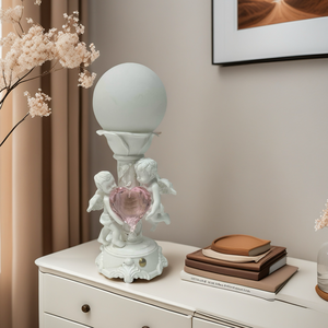 Перезаряжаемая настольная лампа-ночник с ручной росписью в виде Купидона и розы, светодиодная, для Рождества, Дня святого Валентина, гостиной - Product Image 5