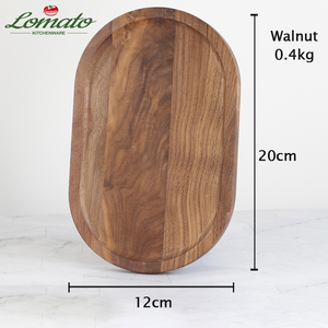 Bắc Âu Nhỏ 3PC Thiết Kế Handmade Hình Bầu Dục Keo Gỗ Gỗ Tự Nhiên Sushi Hình Bầu Dục Trang Chủ Trang Trí Phục Vụ Khay Gỗ Quả Óc Chó - Product Image 3