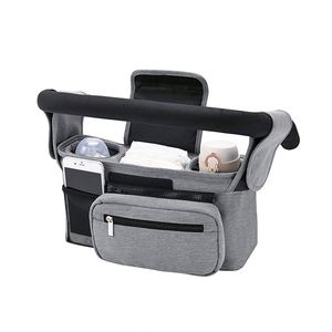Bolsa cruzada universal multifuncional para cochecitos de bebé, cesta de almacenamiento colgante de material Oxford y bolsa de almacenamiento para carrito de mano - Product Image 5