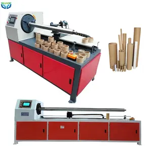 auto paper core tube cutter machine paper tube water glue sticking and cutting machine