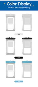 Pochette étanche pour téléphone JERLON avec double fermeture éclair et porte-cartes, antichoc, écologique, légère, pour la natation, la plongée, la randonnée, les voyages - Product Image 6