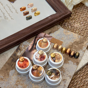 Ailanuo ชุดดวงตาแมว6สี15มล. สำหรับต้อนรับฤดูใบไม้ร่วงสีทองเหมาะสำหรับงาน DIY ผู้จำหน่ายเจลทาเล็บ - Product Image 2