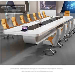 Tavolo da riunione HYZ1 per ufficio, in legno, per sala conferenze, tavolo da riunione moderno per 12 persone, vendita all'ingrosso OEM. - Product Image 6