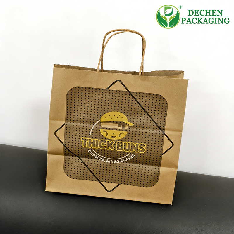 Sacs en papier Kraft avec poignées en gros