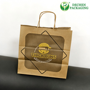 Custom Kraft Paper Shopping Bags with Logo Takeaway Milktea Bag Custom Kraft Paper Shopping Bags with Logo Takeaway Milktea Bag