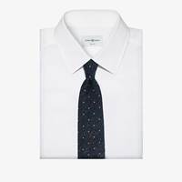 Cravate à rayures de créateur, soie et lin mélangés, accessoire de fête de mariage de style réversible