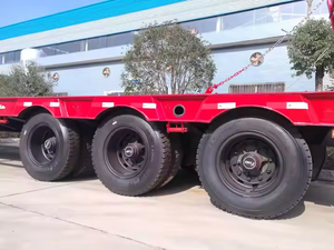 Semirremolque de plataforma baja de 3 o 4 ejes, extensible, para transporte de contenedores de 40 pies y equipo pesado, en venta - Product Image 3