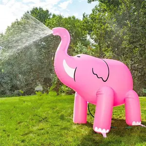 Elefante aspersor inflable para jardín, juguete rociador, listo para enviar, azul y rosa