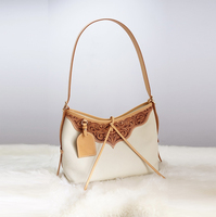 Sac à bandoulière en cuir véritable grande capacité, sculpté à la main, élégant pour femmes, fermeture éclair, chaîne, sac bandoulière exquis, été