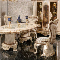 Ensemble de salle à manger de luxe de haute qualité et durable, style royal classique turc, meubles de salle à manger