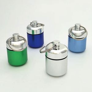 Top Quality Support Custom Logo Aluminum Pill Case Organizer Small Pocket Metal Pill <b>Box</b> - Product Image 4