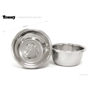 Ciotola per animali domestici Yommy in acciaio inossidabile da 20 cm per cani e gatti - Product Image 1