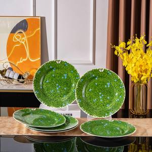 Juego de 6 Platos de Cerámica de Porcelana Fina con Diseño Floral, Estilo Americano, No Tóxicos, Ecológicos, de 12 Pulgadas, para Eventos de Regreso a Clases - Product Image 5