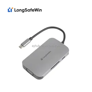 Wholesale 7-in-1 USB 3.0 Type-C Hubs Docking Station Port Replicator Data Hub For Computer Laptop