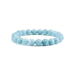 Venta directa del fabricante: pulsera de cuentas de ágata turquesa de piedra natural, pulsera de piedra volcánica esmerilada - varios acabados - Product Image 3