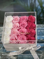 Fleur préservée dans une boîte carrée, Rose éternelle, pour décoration, 1 pièce, meilleure vente