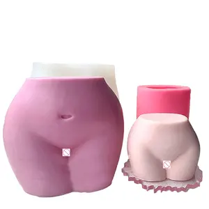 M990 DIY 3D Telanjang Perempuan Pinggul Cetakan Tubuh Butt Cetakan Resin Epoxy Art Sexy ASS Wanita Torso Silikon Cetakan untuk Lilin