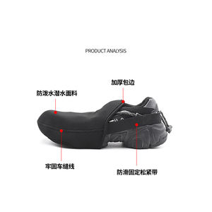 Demi-chaussures en néoprène de taille personnalisée pour le cyclisme, les chaussures de <span class=keywords><strong>vélo</strong></span> de montagne, coupe-vent, demi-dessus - Product Image 3