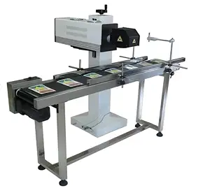 Máquina de marcação a laser para cabos de fio PE LSZH, correia transportadora, matrizes de pontos, máquina de marcação a laser Cnc