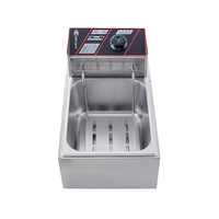 Friteuse électrique professionnelle en acier inoxydable de 8 litres pour frites longues, beignets, gaufres et bananes frites, idéale pour l'extérieur
