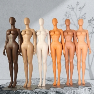 Maniquí Femenino de Talla Grande con Curvas y Silueta Tipo BBL, Acabado <span class=keywords><strong>en</strong></span> Tono Piel, Ideal para Escaparates de Tiendas de Ropa - Product Image 1