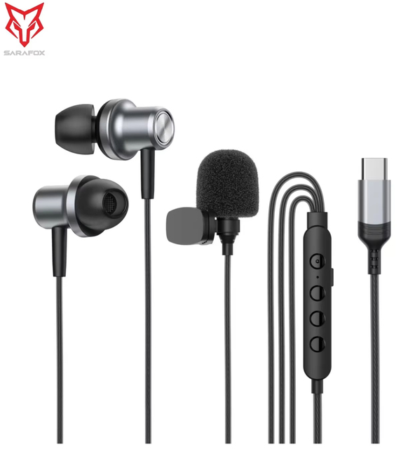 2025 Voice Change Microphone Earphone Live Broadcast Nationwide K-song Wired Headphones In-ear Singing Recording Game Earphone