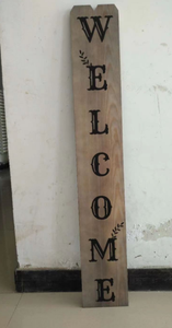 Panneau de bienvenue en <span class=keywords><strong>bois</strong></span> vieilli rustique personnalisé plaque murale pour porte d'entrée - Product Image 5