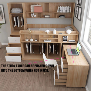 Tích hợp giường kết hợp đ<span class=keywords><strong>a</strong></span> chức năng đặt phòng khách căn hộ nhỏ tiết kiệm không gian lưu trữ Giường trẻ em - Product Image 2