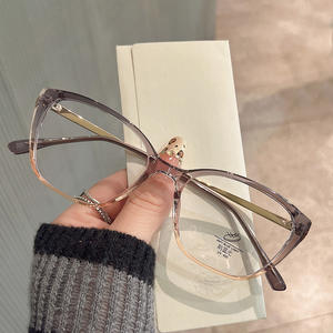 เฉียนไน แคทอายกรอบแว่นตาสำหรับผู้หญิงป้องกันแสงสีฟ้าแบบเต็มกรอบการออกแบบที่ไม่สม่ำเสมอขนาดใหญ่ JS2 1 52004 - Product Image 1