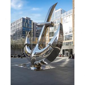 Escultura Metálica de Acero Inoxidable - Arte Decorativo Impermeable para Exteriores, Montaje en Suelo, Duradera, Multifuncional, Decoración para el Hogar - Product Image 3