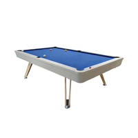 Table de billard professionnelle de 7 pieds pour l'intérieur/l'extérieur, table de billard à neuf boules en caoutchouc durable moderne, vente chaude, personnalisable pour la famille et le club