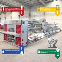 Promotion de Septembre : Cage à poules pondeuses entièrement automatique de type A, capacité 96-160 oiseaux, usine avec 20 ans d'expérience, nouveau magasin Alibaba