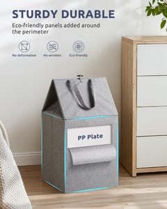Grand panier à linge pliable à double fonction avec poignées étendues Panier à linge autoportant, puissant et transformable - Product Image 6