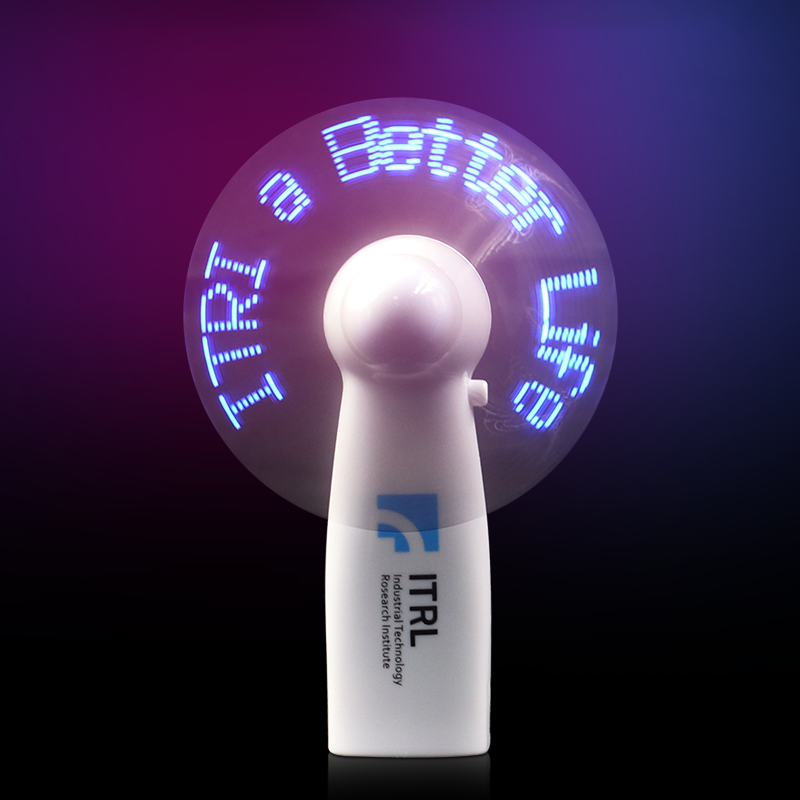 Популярный дизайн, миниатюрный светодиодный вентилятор с предустановленными сообщениями, электрический ручной светодиодный вентилятор с аккумулятором