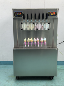 Hot bán hoàn toàn tự động dọc mềm máy làm kem làm bằng thép không gỉ 7-hương vị ngọt ngào ống/Sundae Máy làm kem - Product Image 4