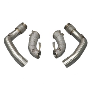 Diameter Reducing 3.5" to 3" Stainless Steel Downspout F90 M5 Exhaust Pipes Downpipe for BMW S63B44B 4.4T - Product Image 1